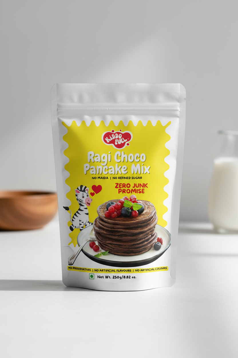 Ragi Choco Pancake Mix (No Maida, No Refined Sugar) | Healthy Chocolate Pancakes | 250g