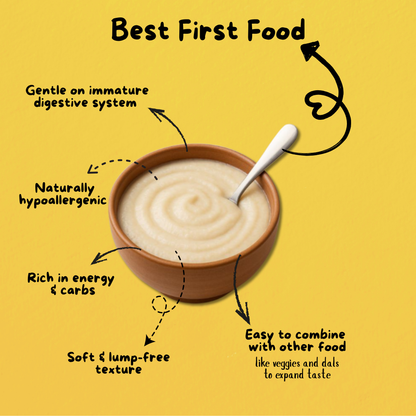 Benefits of Kiddo Fuel Rice Cereal - soft, easy to digest, ideal first food for babies