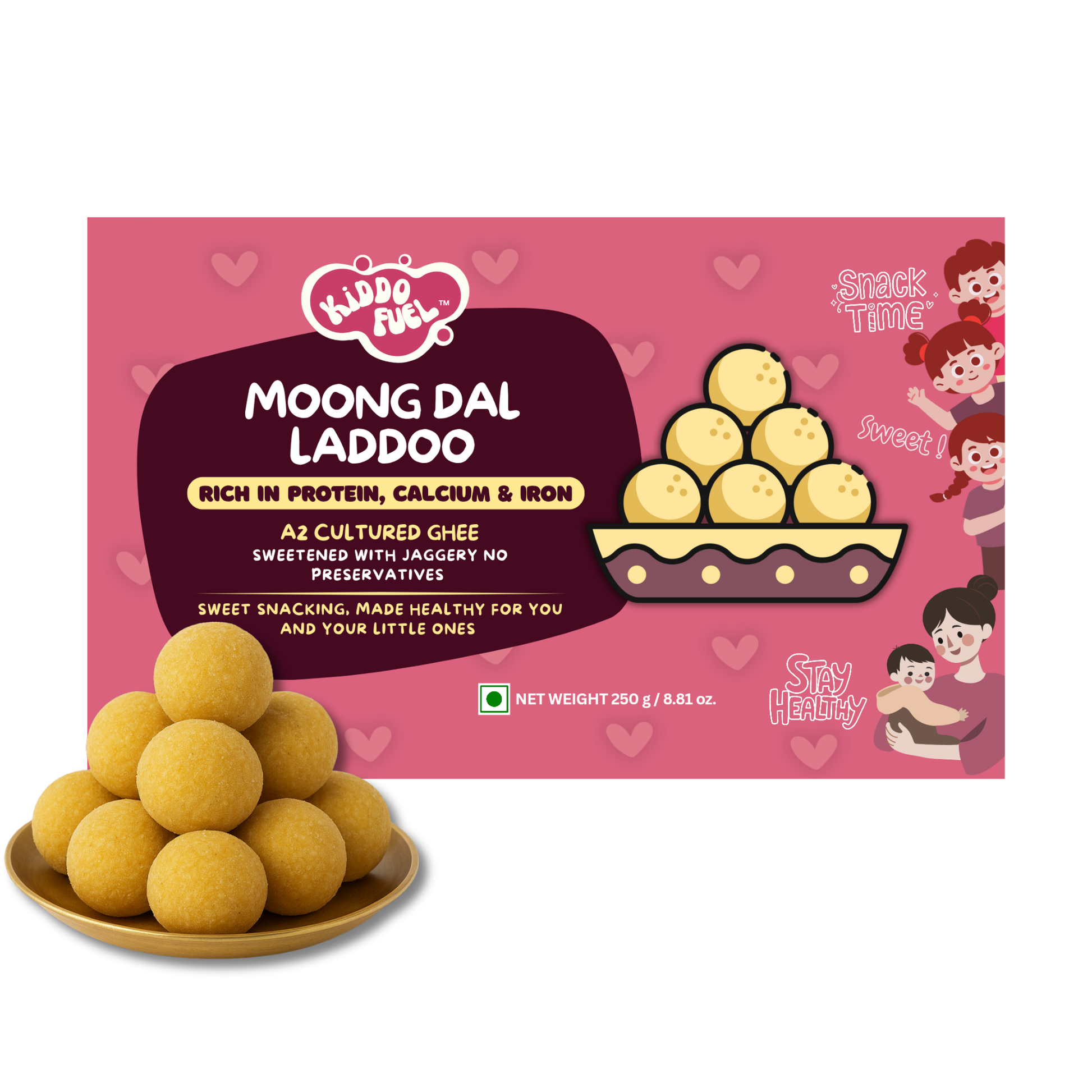 Moongdal Sunnundalu with A2 Ghee - Authentic Indian healthy sweet for growing children
