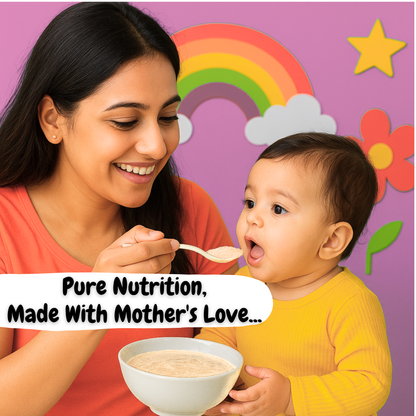 Kiddo Fuel Ragi Rice Moongdal Cereal clean label - 5 real ingredients, no salt, sugar or preservatives