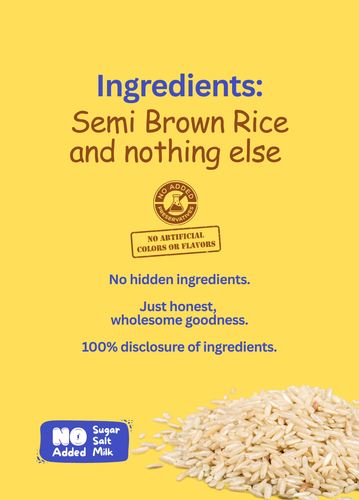 Kiddo Fuel Rice Cereal pouch for babies 6 months and above. Smooth, easy-to-digest cereal made from 100% rice with no preservatives. Rice is rich in vitamin b12.