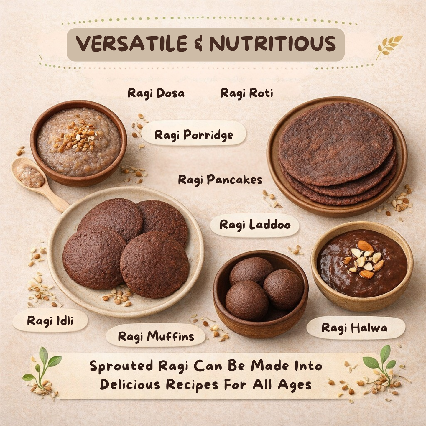 How to prepare Kiddo Fuel Sprouted Ragi Cereal for babies - use or recipes