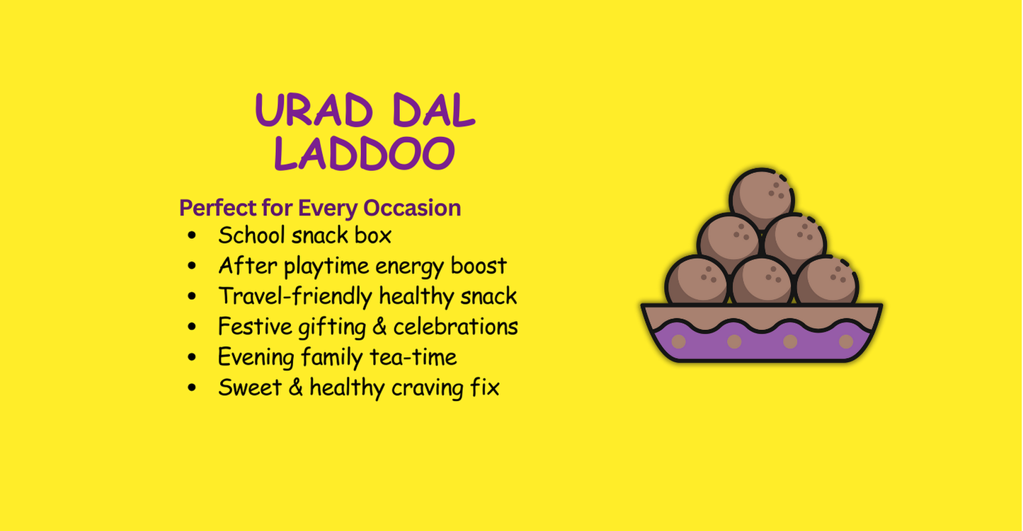 Nutritious urad dal laddoo can be a healthy gifting option and can be best snack for school or energy boost after play time