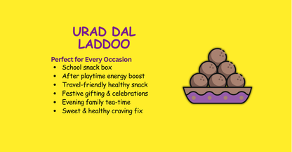 Nutritious urad dal laddoo can be a healthy gifting option and can be best snack for school or energy boost after play time